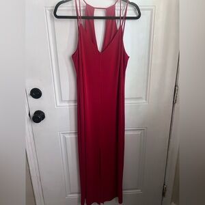 MINT Sleeveless V-Neck Red Ladies Dress